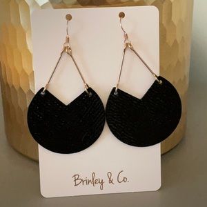 NEW!  Brinley & Co Black Patent Earrings